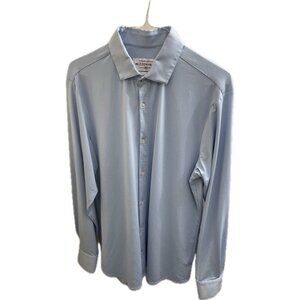 Mizzen + Main Performance Shirt Mens Spinnaker Collection XL Trim Fit Blue